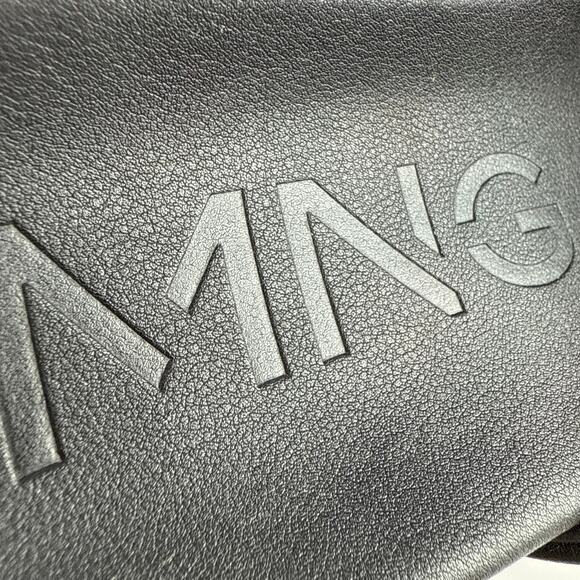 MNG Mango Women's Black Knot Slip On Platform Flats Mules Sandals Size 39 US 8.5 - Picture 8 of 8